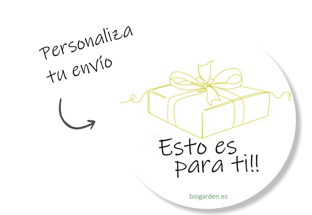 Biogarden, etiqueta para personalizar envíos