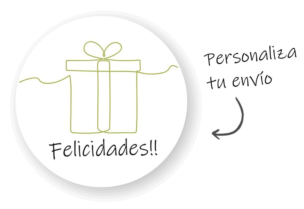 Etiqueta de Felicidades para la personalización de envíos