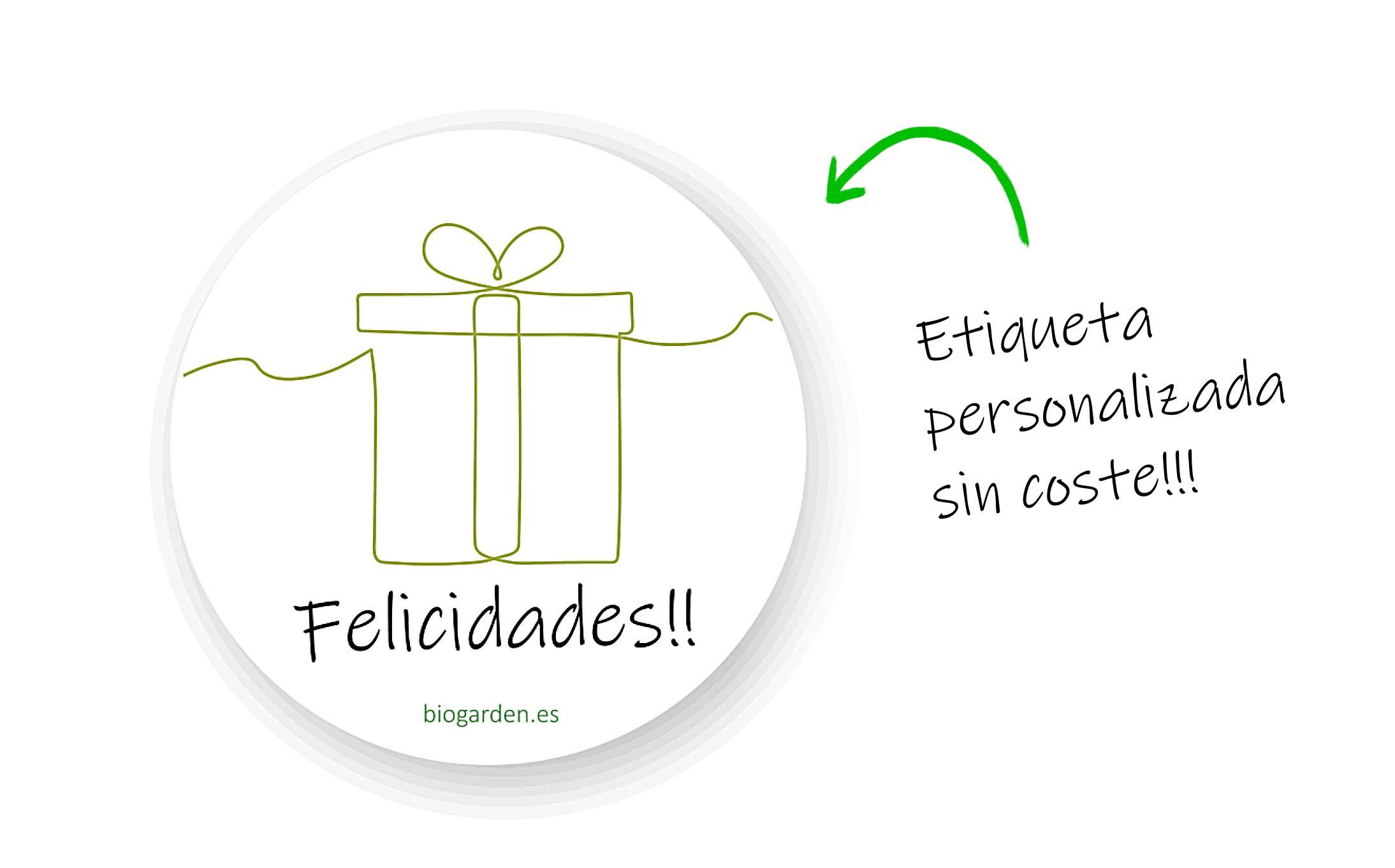 Biogarden, diseño de etiqueta para personalizar envíos